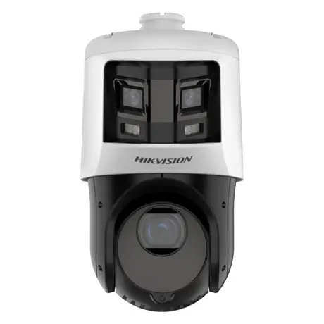 Camera IP ColorVu panoramica TandemVu Hikvision DS-2SE4C225MWG-E26F0, 2 si 6MP, lentila 2.8mm si 4.8~120mm, 25x, DarkFighter IR 100m, PoE+, IP66