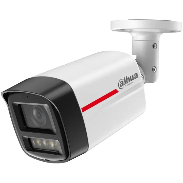 Camera IP Dahua WizColor IPC-HFW2449TL-S-LED-0280B-PRO, 4MP, lentila 2.8mm, lumina calda 50m, microfon, PoE, IP67