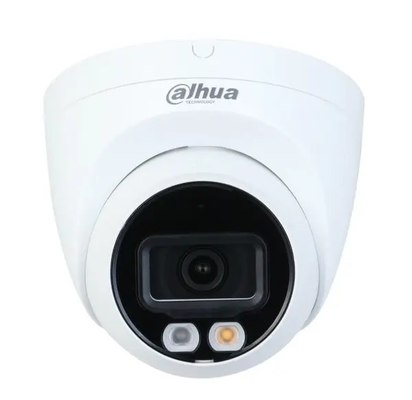Camera IP exterior Dahua WizSense, 2MP, Smart Dual Light IR 30m si lumina calda 30m, lentila 2.8mm, microfon, PoE, IP67, microSD 256GB, IPC-HDW2249T-S-IL-0280B