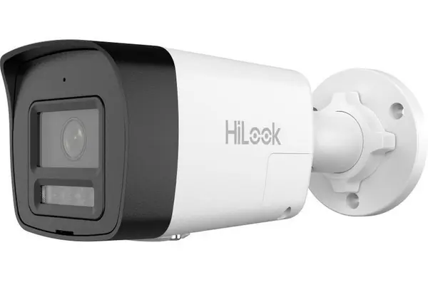 Camera IP exterior HiLook 4MP Smart Hybrid Light 20m lentila 2.8mm microfon difuzor PoE IP67 microSD IPC-B140HA-LUFC-SL