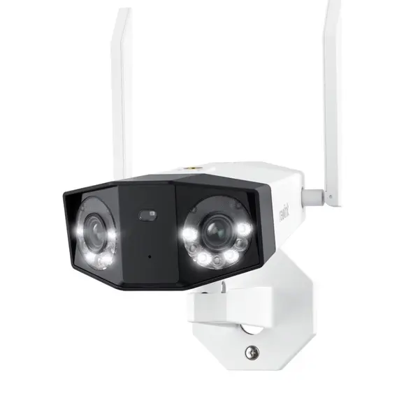 Camera IP exterior Reolink Duo 2 WiFi W730, 4K 8MP, unghi vizual 180 grade, slot card, lumina alba/IR 30 m, detectie oameni/vehicule, microfon, difuzor