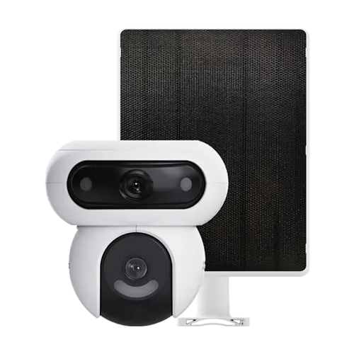 Camera IP PT Dual-Lens 4MP + panou solar 8W, Wi-Fi6&4G, Baterie 10.400 mAh, Audio, IR 35M - EZVIZ CS-HB90x/SP(4MP+4MP,W4GA)