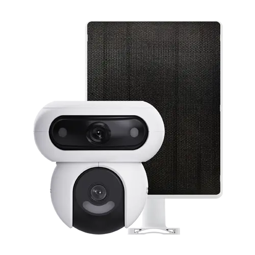 Camera IP PT Dual-Lens 4MP + panou solar 8W, Wi-Fi6, Baterie 10.400 mAh, Audio, IR 35M - EZVIZ CS-HB90/SP(2x4MP)