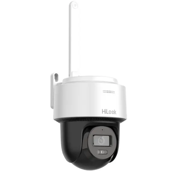 Camera IP PT HiLook Hikvision 4MP Smart Hybrid Light IR 25m lumina alba 25m 2.8mm Wi-Fi 6 microfon difuzor microSD IP66 PTZ-N2C400M-D/W