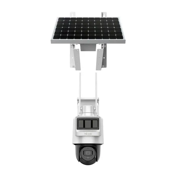 Camera IP rotativa GSM 4G LTE cu panou solar Hikvision HiLook, 4 MP, lentila 2.8 mm, 4G, microfon si difuzor, acumulator 50.76 Wh, IR 30 m, PIR, slot card - PTZ-N2C400I-K/4G/C05S10