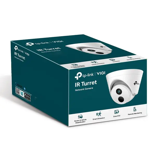 Camera IP Turret TP-Link VIGI C420I, 2MP Full HD, IR 30m, lentila fixa 2.8mm/4mm, PoE, microfon integrat