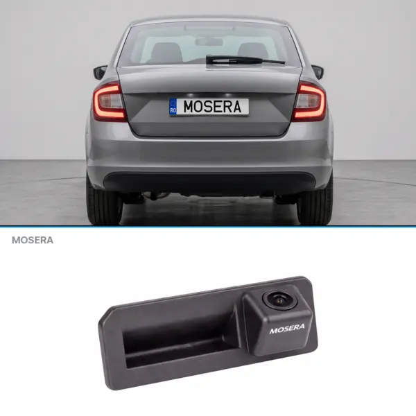Cameră marșarier Skoda Rapid 2013+ în mâner AHD 1080P NTSC MOSERA
