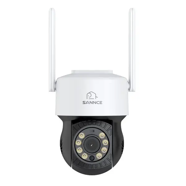 Camera performanta de supraveghere video SANNCE I51CM, de exterior, WiFi 5MP, Ultra HD/2k+, Pan & Tilt, comunicare audio bidirectionala, vedere nocturna IR, rezistenta la intemperii