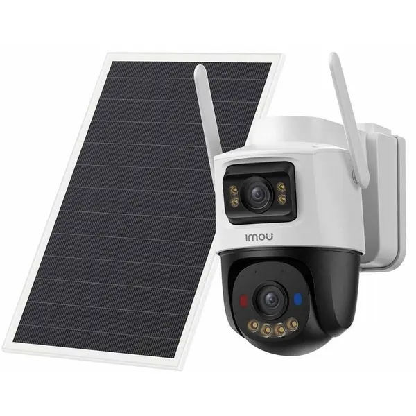 Camera PT Wi-Fi 6 cu panou solar, baterie, SIM 4G LTE Imou AOV Dual IPC-SA70F-10M0T2-EU/FSP008, 10MP (2x5MP), AI, alarma, IR 25m