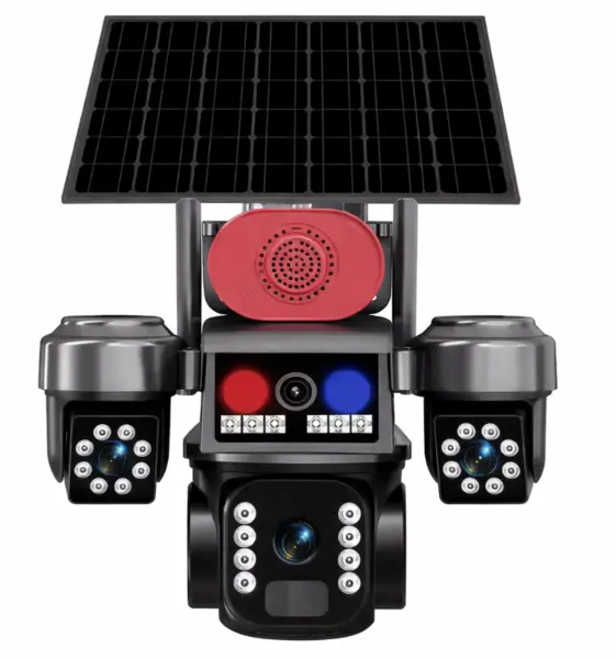 Camera Supraveghere 4G cu 3 camere rotative 8K UHD si Panou Solar