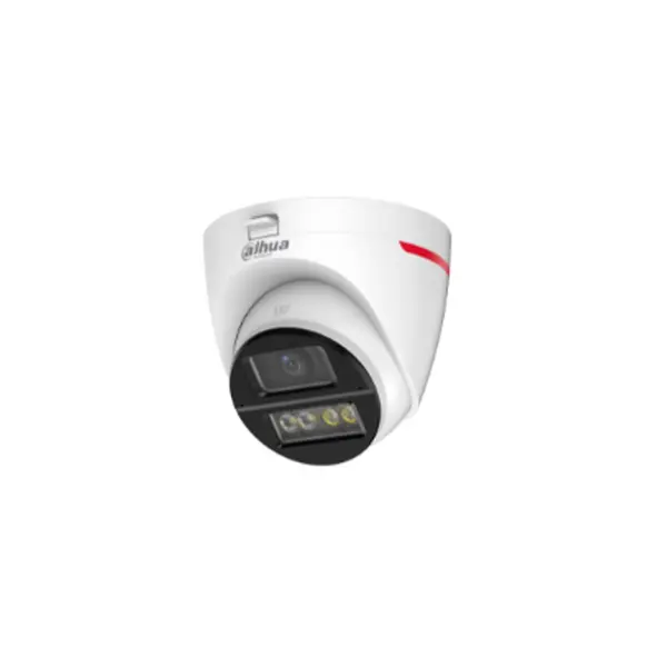 Camera supraveghere analogica Dome Dahua WizColor HAC-HDW1549X-A-PRO-0280B-DIP, 5 MP, 2.8 mm, lumina calda 50 m, microfon dublu
