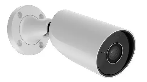 Camera supraveghere bullet IP Ajax BulletCam(W)-79028, 5MP, 2.8mm, IR 35m, Microfon, PoE, IP65, alba