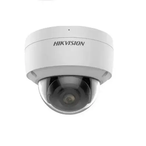 Camera supraveghere ColorVu IP Dome Hikvision DS-2CD2127G2-SU28C, 2 Megapixeli, Lentila 2.8mm, PoE Slot Card Microfon (Alb)