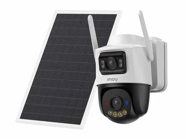 Camera supraveghere cu panou solar, baterie si slot card SIM 4G LTE Imou AOV Dual, 10MP (2x5MP), Wi-Fi 6, alarma, IR 25m, rotire si inclinare din aplicatie, audio bidirectional, slot microSD, IPC-SA70F-10M0T2-EU/FSP008
