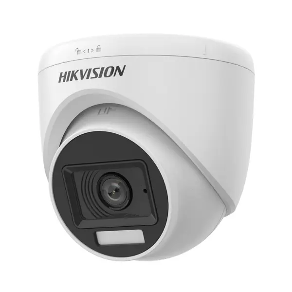 Camera supraveghere Dome Hikvision Smart Hybrid Light DS-2CE76D0T-LPFS(2.8MM), 2 MP, IR 20 m, lumina alba 20 m, 2.8 mm