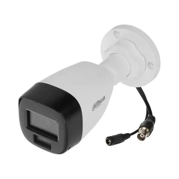 Camera supraveghere exterior cu iluminare duala Dahua HAC-HFW1200CL-IL-A-0360B-S6, 2 MP, IR/lumina alba 20 m, 3.6 mm, microfon
