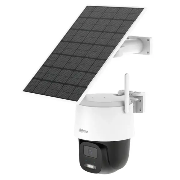 Camera supraveghere exterior Dahua APOLLO BP5E, 5 MP, Wi-Fi 6, baterie+solar, IR 30m, IP66, detectie om/auto, microfon+difuzor, slot microSD 512GB