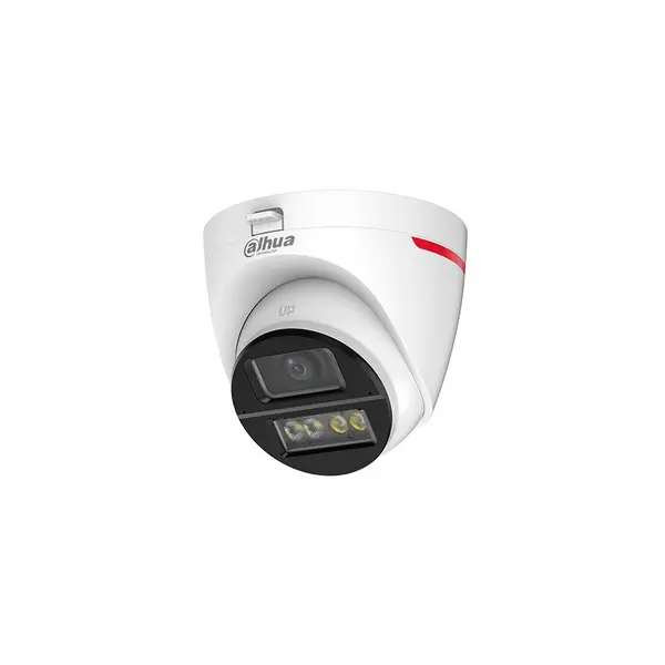 Camera supraveghere exterior Dome analogica cu iluminare duala Dahua HAC-HDW1549X-IL-A-PRO-0280B-DIP, 5 MP, 2.8 mm, IR/lumina calda 50 m, microfon dublu