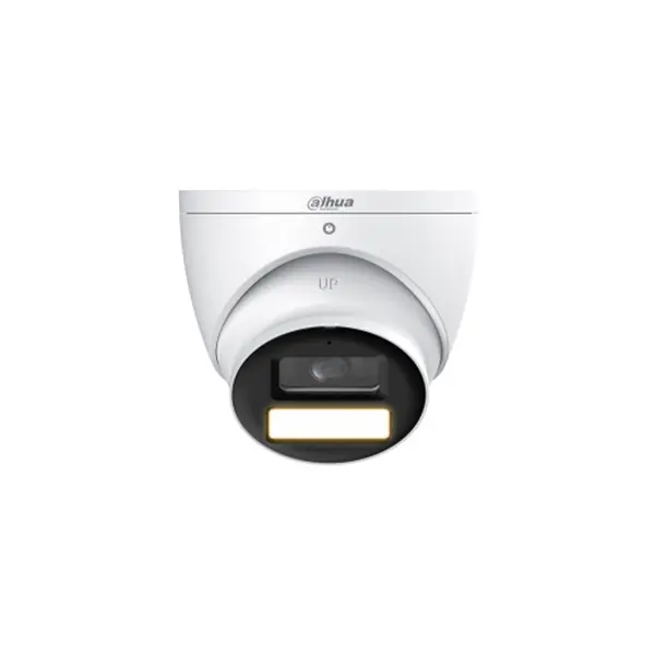 Camera supraveghere exterior Dome HDCVI Dahua HDW1509T-A-LED-0280B-S3, 5 MP, 2.8 mm, lumina calda 40 m, full-color, microfon