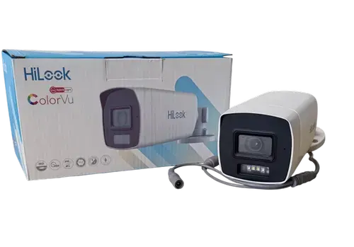 Camera supraveghere exterior Hikvision HiLook Smart Hybrid Light ColorVu THC-B229-LS, 2 MP, 2.8 mm, IR/lumina alba 40 m, microfon