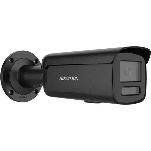 Camera supraveghere exterior IP cu iluminare duala Hikvision ColorVu DS-2CD2T47G3-LIY/BK, 4 MP, 2.8 mm, IR/lumina alba 60 m, slot card, PoE (Negru)