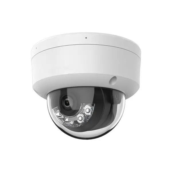Camera supraveghere exterior IP Dome cu iluminare duala Hikvision AcuSense DS-2CD2143G2-LIS2U, 4 MP, 2.8 mm, IR/lumina alba 30 m, microfon dual, slot card, PoE