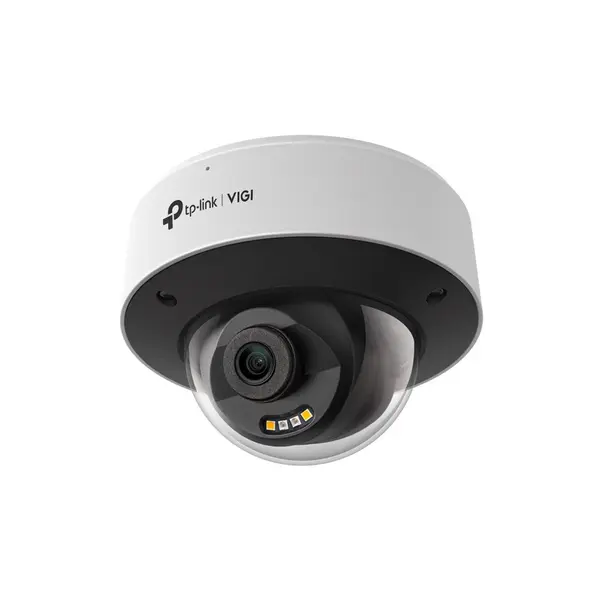 Camera supraveghere exterior IP Dome cu iluminare duala TP-Link VIGI InSight S285, 8 MP, 4 mm, IR/lumina alba 30 m, microfon si difuzor, slot card, PoE
