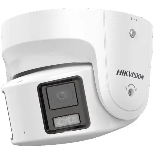 Camera supraveghere exterior IP Dome Panoramic Hikvision ColorVu DS-2CD2387G2P-LSU/SL, 8 MP, 4 mm, lumina alba 30 m, unghi vizual 180 grade, PoE, slot card, microfon, sirena, stroboscop