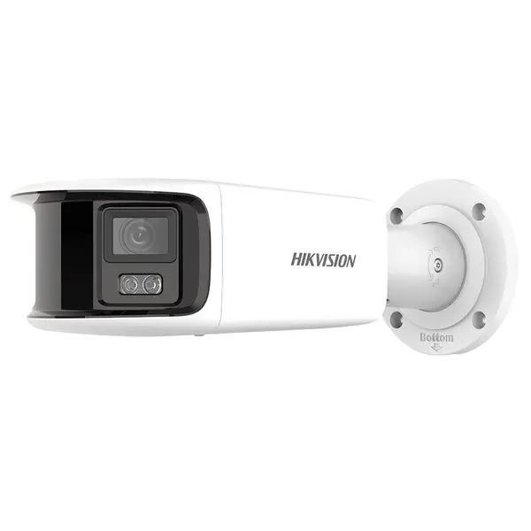 Camera supraveghere exterior IP panoramica Hikvision ColorVu DS-2CD2T87G2P-LSU/SL, 8 MP, 4 mm, lumina alba 40 m, slot card, microfon si difuzor, alarma vizuala si sonora, detectie miscare, protectie perimetrala, PoE