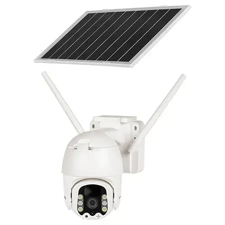 Camera supraveghere exterior Kruger&Matz Connect C100 Solar KM2214.1, 3MP, 2304x1296, 15 FPS, card SIM (Alb)