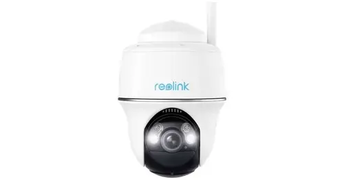 Camera supraveghere exterior rotativa PT wireless WiFi Reolink Argus PT B430, 5 MP, pan si tilt, IR / lumina alba 10 m, microfon, difuzor, slot card, detectie persoane / vehicule / animale, acumulator 6000 mAh (Alb)