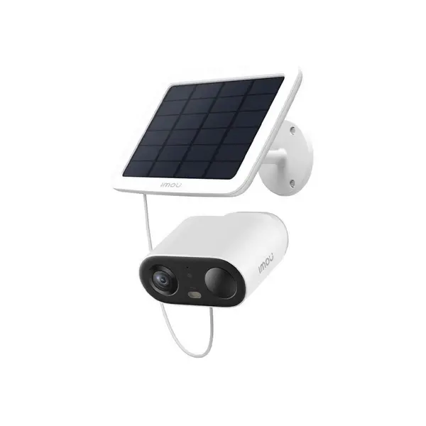 Camera supraveghere exterior WiFi dual band cu panou solar IMOU IPC-B3LP-5B0S1/FSP12-TYPEC, 5MP, 2.8 mm, detectie PIR, IR 15 m, sirena, acumulator 5000 mAh, microfon si difuzor, slot card