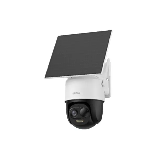 Camera supraveghere exterior WiFi dual band PT cu panou solar IMOU Cell PT 3C IPC-B7CP-5B0S1/FSP14, 5 MP, 2.8 mm, 2.4 - 5 GHz, detectie 25 m, sirena, acumulator 5000 mAh, microfon si difuzor, auto-tracking, slot card