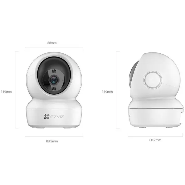 Camera supraveghere EZVIZ WiFi 2MP IR 10m lentila 4mm Pan Tilt - CS-H6C-R101-1G2WF