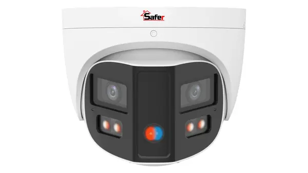 Camera supraveghere IP, 8MP, Wi-Fi, ColorHunter, Smart IR30m, audio bidirectional, alarma acustica si luminoasa, slot card microSD, PoE, IP67, IK10, Safer SAF-IPCDM2X4MP30F28(U)