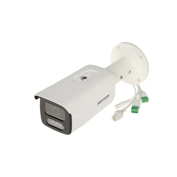 Camera supraveghere IP cu iluminare duala Hikvision AcuSense DS-2CD2T43G2-LIS2U/SL, 4MP, IR/lumina alba 60 m, microfon dual si difuzor, sirena, stroboscop, slot card, PoE