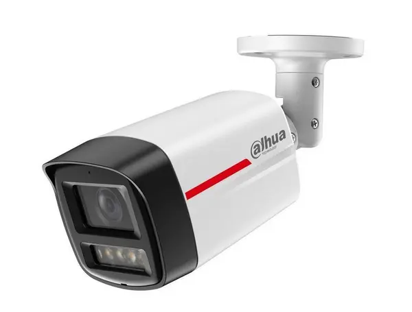 Camera supraveghere IP Dahua, 6MP, WizColor, lentila 2.8mm, lumina calda 50m, slot card microSD 256GB, PoE, IP67 - IPC-HFW2649TL-S-LED-0280B-PRO