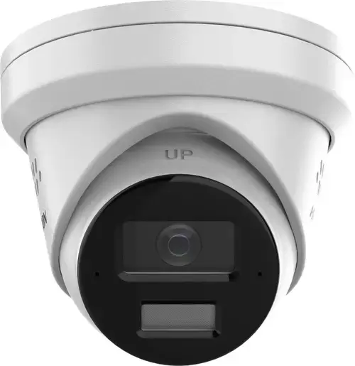 Camera supraveghere IP Dome cu iluminare duala Hikvision AcuSense DS-2CD2343G2-LI2U/SL, 4 MP, 2.8 mm, IR/lumina alba 30 m, microfon dual si difuzor, slot card, sirena, lumina stroboscopica, PoE
