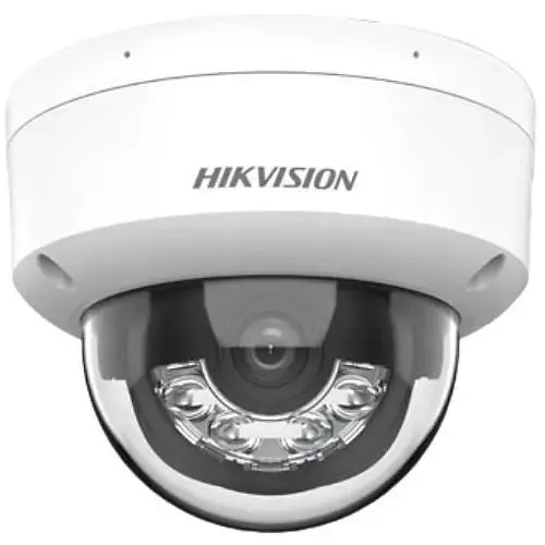 Camera supraveghere IP Dome cu iluminare duala Hikvision Acusense DS-2CD2183G2-LIS2U, 8 MP, 2.8 mm, IR/lumina alba 30 m, microfon, slot card, PoE