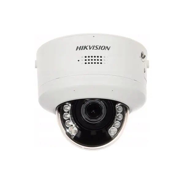 Camera supraveghere IP Dome PTZ motorizata cu iluminare duala Hikvision ColorVu DS-2CD2747G2H-LIPTRZS2U/SL, 4 MP, 2.8-12 mm, IR/lumina alba 40 m, microfon si difuzor, alarma audio/stroboscop, slot card, PoE