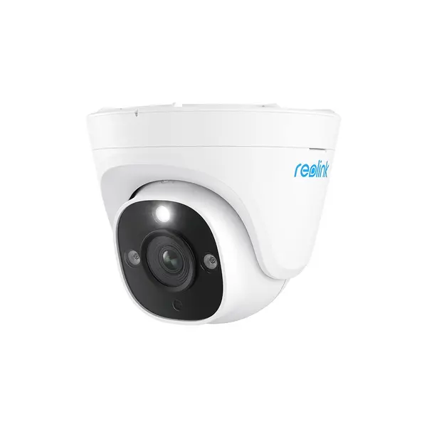 Camera supraveghere IP Dome Reolink RLC-1224A P344, 12 MP, 2.8 mm, lumina alba / IR 30 m, microfon, difuzor, slot card, PoE