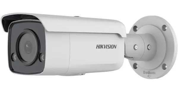 Camera supraveghere IP exterior Hikvision DS-2CD2T43G2-L(2.8mm), 4MP 2K, LED alb 40m, PoE, slot microSD, IP67