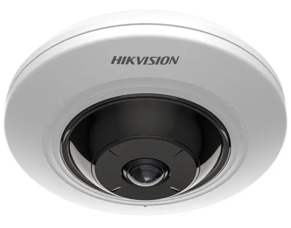 Camera supraveghere IP Fisheye Hikvision DS-2CD2955G0-ISU(1.05mm), 5MP, 180°, IR 8m, Microfon, PoE
