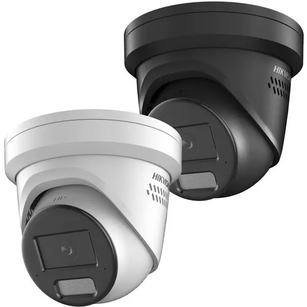 Camera supraveghere IP Hikvision 4MP AcuSense, IR 30m, lentila fixa 2.8mm, microfon dual, difuzor, alarma audio-vizuala, PoE, microSD 512GB - DS-2CD2346G2H-IS2U/SL