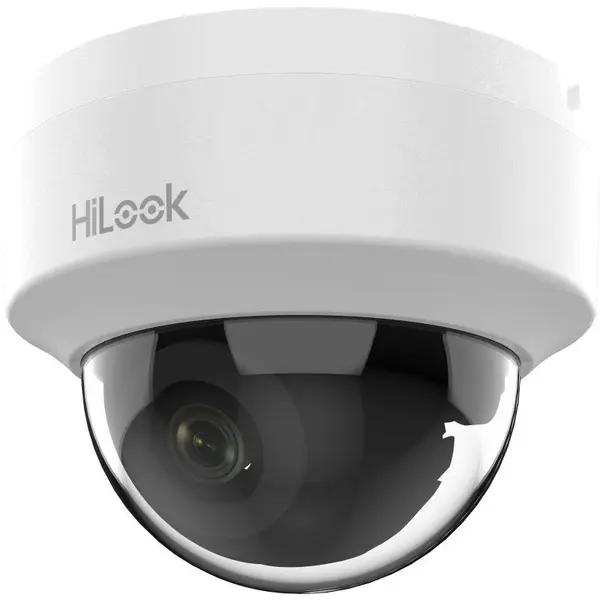 Camera supraveghere IP Hikvision HiLook IPC-D121H-C, 2MP, Dome, IR 30m, PoE, H.265+, DWDR, plastic
