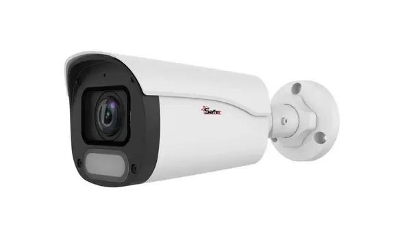 Camera supraveghere IP Safer SAF-IPCBM4MPWISPF28(U), 4MP, ColorHunter, LED alb 30m, microfon, slot microSD, PoE, IP67