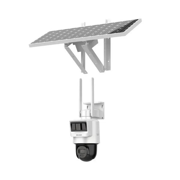 Camera supraveghere IP Speed Dome PT GSM 4G cu panou solar HikVision DS-2DE2C400IWG-K/4G/C09S20, 4 MP, 2.8 mm, IR 30 m, microfon, difuzor, slot card, acumulator 8000 mAh
