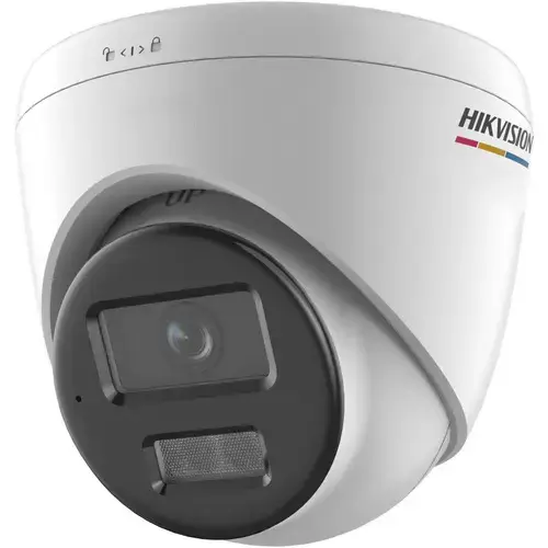 Camera supraveghere IP Turret cu iluminare duala Hikvision ColorVu DS-2CD1367G2H-LIUF/SL, 6MP, 2.8 mm, IR/lumina alba 30 m, microfon si difuzor, slot card, PoE, lumina stroboscopica