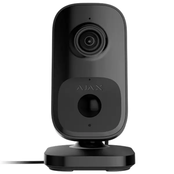 Camera supraveghere IP WiFi interior Ajax IndoorCam, 4 MP, lentila fixa, IR 8 m, PIR, microfon si difuzor, sensibilitate reglabila, detectie smart AI, negru