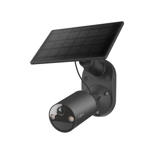 Camera supraveghere IP WiFi TP-Link Tapo C411 KIT, 2K 3MP, IR 9.1m, lentila fixa 3.17mm, microfon si difuzor, alarma sonora si luminoasa, panou solar Tapo A201, microSD 512GB, IP65